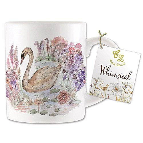 whimsical swan mug
