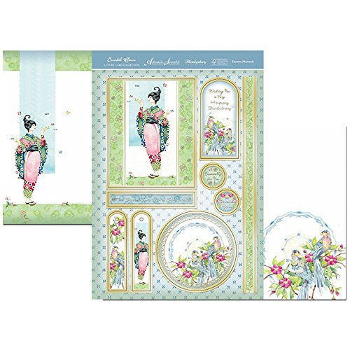 Oriental Bloom Lady ~ Luxury Topper Set Eastern Moments Foiled Card Making kit