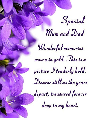 Mum And Dad Memorial Laminated Card With Butterfly Stake Holder And Special Message By Homestreet