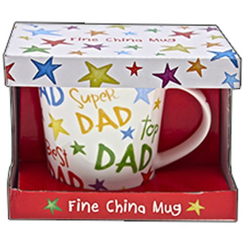 Super Dad Best Dad Special Dad Rainbow Mug in Gift Box