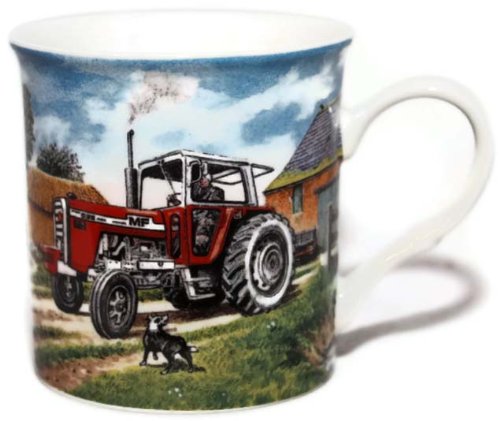 Massey Ferguson 595 Farm Tractor - Fine Art Watercolour China Gift Mug