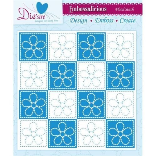dessire embossalicious floral stitch 8x8