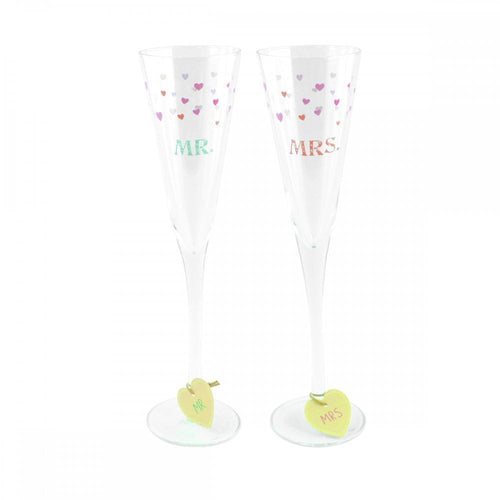 Wedding Boutique Mr and Mrs Champagne Flutes