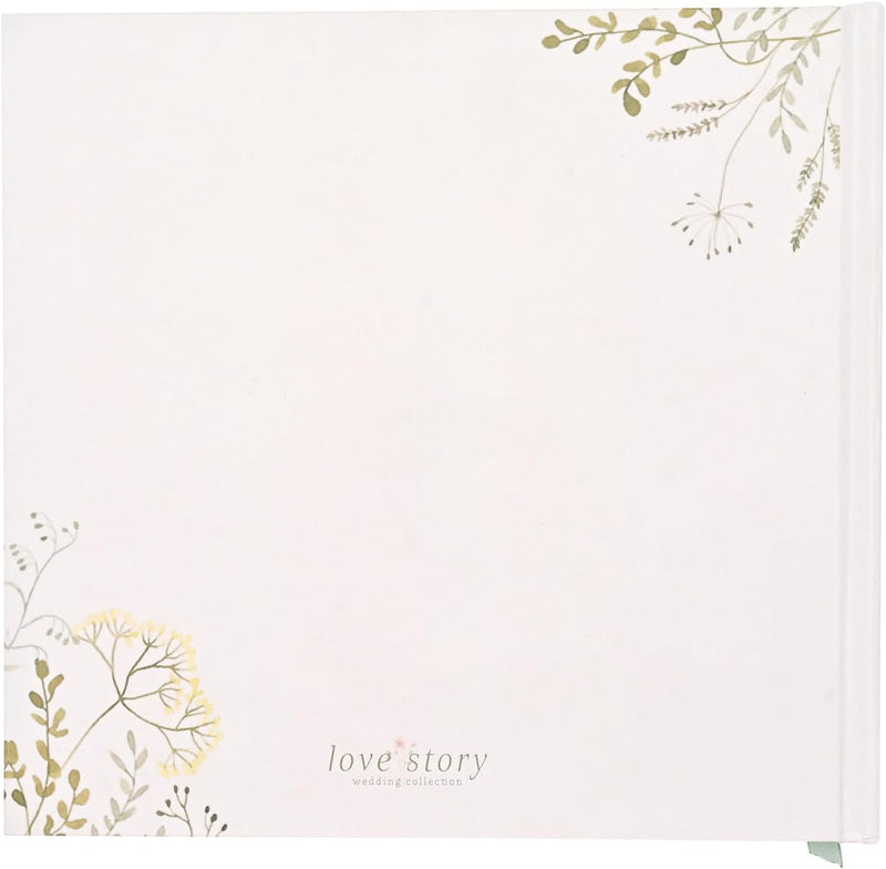 Love Story - Wildflower Wedding Album - Keepsake Picture/Photo Album Perfect for Storing Cherished Memories - Engagement/Bridal Shower Gifting H: 19cm x W: 17cm.