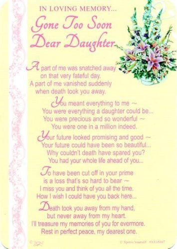 gone too soon dear daughter