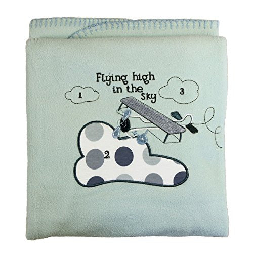 Snuggle Baby Flying High Baby Blanket, Sky Blue, Moses/Crib/Pram