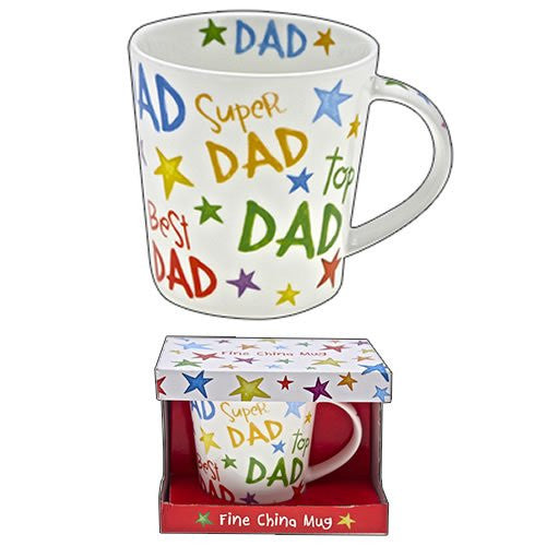 Super Dad Best Dad Special Dad Rainbow Mug in Gift Box