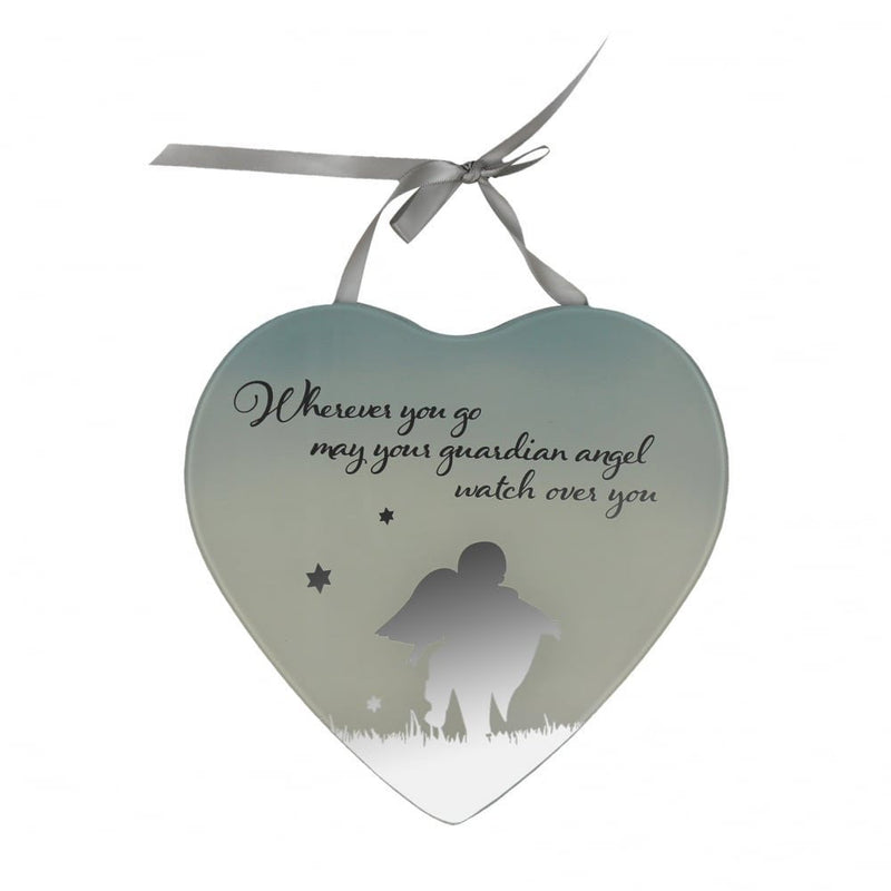 Guardian Angel - Wherever you go may your guardian angel watch over you Reflections from the Heart Mirrored Hanging Plaque