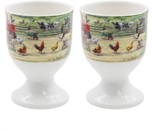 The Leonardo Collection  Macneil Farmhouse gg Cups (Set of 2), Fine China, Boxed