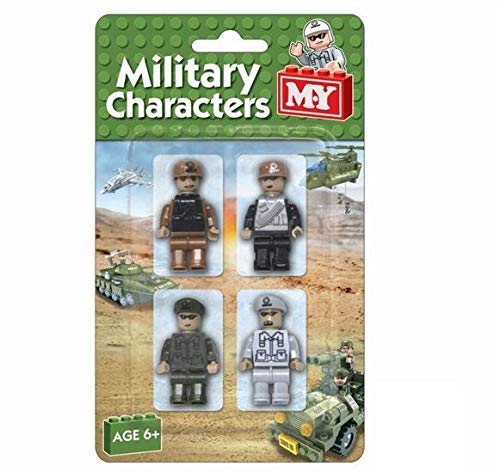 M.Y 4 Piece Army Military Character Building Blocks Brick