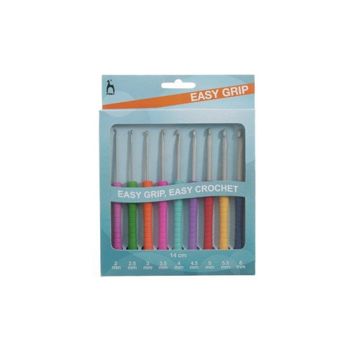 Pony Easy Grip Crochet Hook Set - 9 Hooks sizes 2mm - 6mm