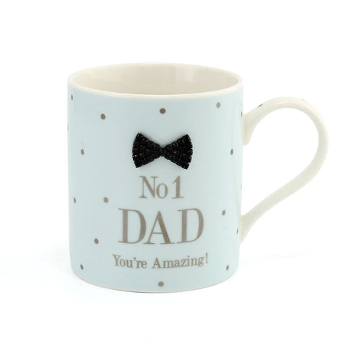 Lesser & Pavey Mad Dots Black Tie No.1 Dad Mug, Blue