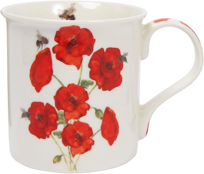 The Leonardo Collection Bee-Tanical - Poppies and Bee Fine China Mug
