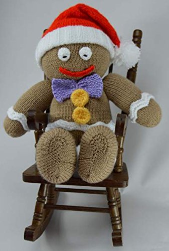 Knitting Pattern for a Gingerbread Man soft toy