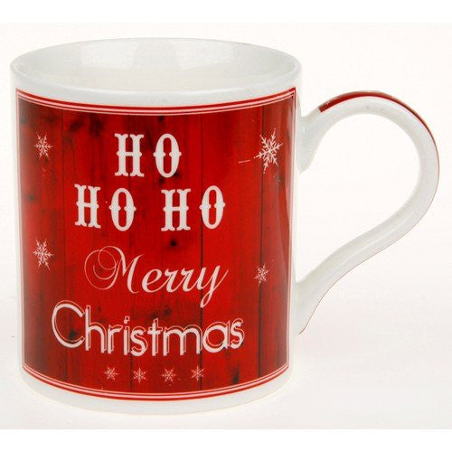 Vintage Lane - Red & White Ho Ho Ho Merry Christmas Mug with Gift Box
