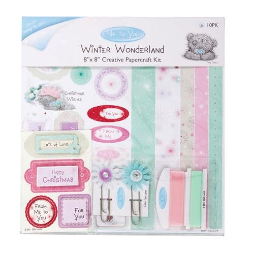Papermania 8 x 8" Creative Papercraft Kit Winter Wonderland Christmas