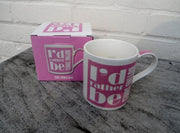 I'd Rather Be Buying Shoes - Pink Ceramic Mug (LP32963)