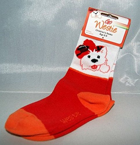CHILDRENS SCOTTISH WESTIE SOCKS SIZES 6-8 YRS