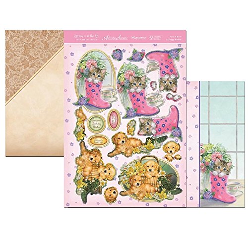 hunkydoryspring is in air designer decoupage set puss in boots & puppy basket