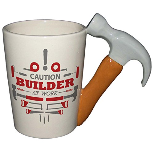 Puckator SMUG56 Ceramic Mug with Hammer-Shaped Handle, 8 x 12 x 11 cm