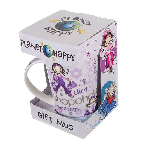 Mug Tea Coffee Shopoholic Let's Do Lunch Party HandBags Diet Girl's Christmas
