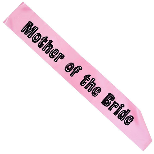 Hen Party Sash: Wide Pink Mother Of Bride