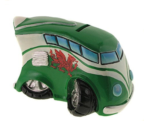 novelty welsh camper van money bank
