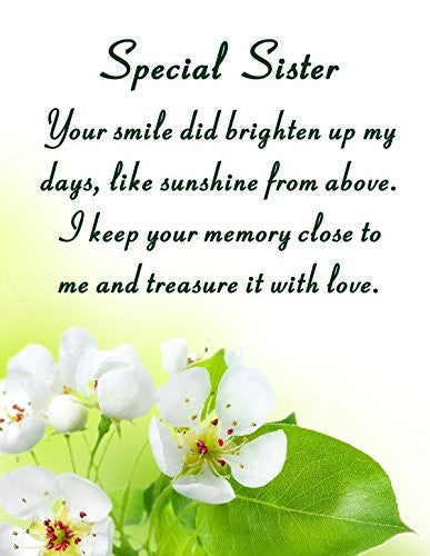 Sister Memorial Laminated Card With Butterfly Stake Holder And Special Message By Homestreet