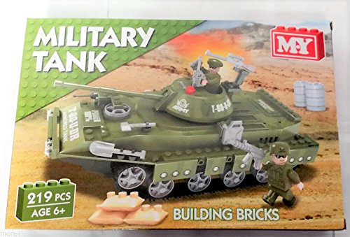 Armoured Military Tank Model Building Kit MY Bricks 219 piece Construction Set