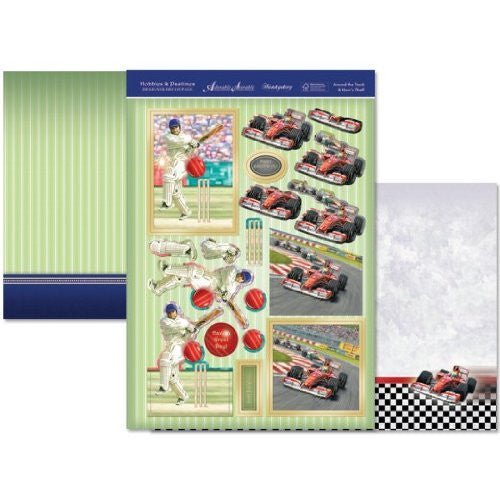 hunkydory adorable scorable designer decoupage hobies & pastimes around the track& hows that