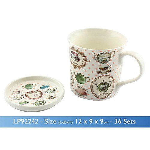 tea time mug & coaster