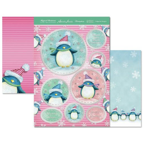 hunkydory adorable scorable luxury card collection magical christmas pudge the penguin