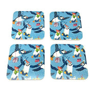 CHRISTMAS PUFFIN COASTER PACK (4PACK)