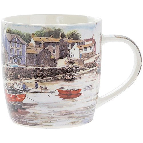 Macneil The Old Harbour Town Fine China Mug Boxed Port Seaside Fishing Village