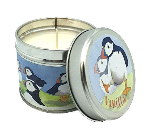 Emma Ball - Playful Puffin - Vanilla Scented Candle TIn - Festive - 35 Hour Burn Tin