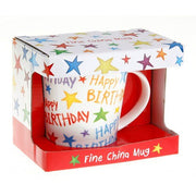 starburst fine china mug happy birthday
