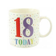 Lesser Pavey Ceramic Polka Dot 18 Today Birthday Mug