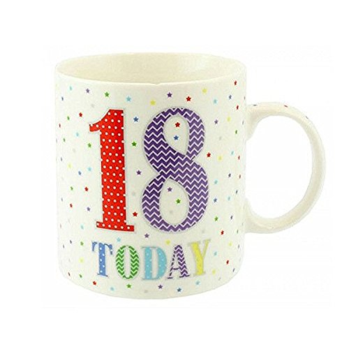 Lesser Pavey Ceramic Polka Dot 18 Today Birthday Mug