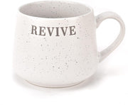 Serenity Debossed Ceramic Mug - Off White Colour with Speckle Effect  (Revive)