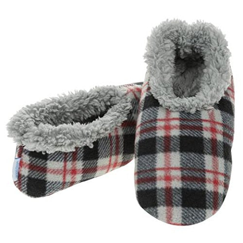 Snoozies Fleece Slippers Mens Plaid