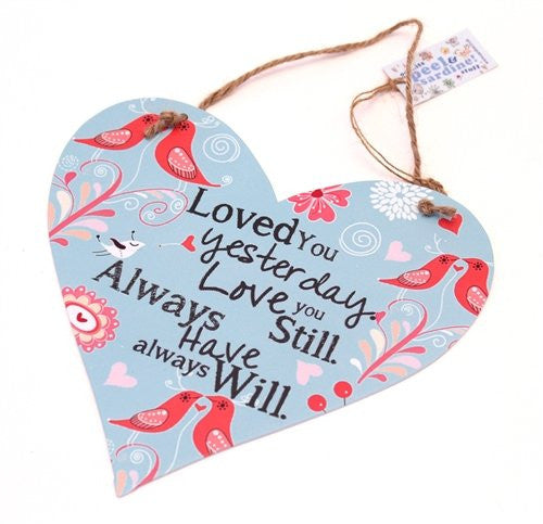 Peel & Sardine "Loved You Yesterday Birds" Quotable Sign