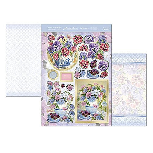 hunkydoryspring is in air designer decoupage set heartsease & hellebore