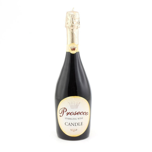 Leonardo Collection Novelty Prosecco Bottle Shaped Candle, Black