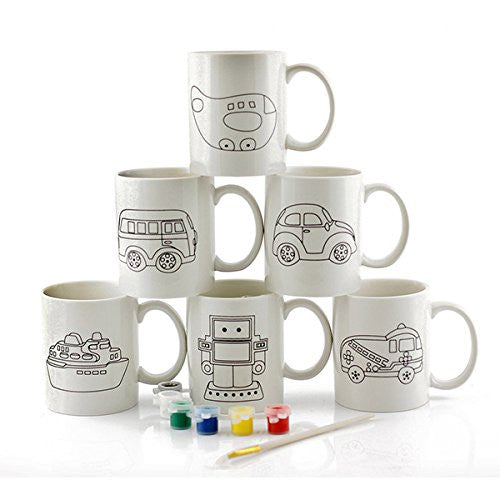 paint your own mug transport one supplied