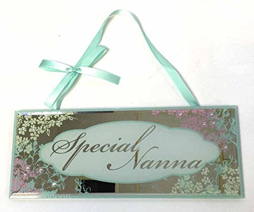 Gift For Nanna Nana Mirrored Plaque Silver Presents Ideas Mother's Day Birthday