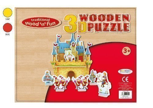 Childrens Kids Princess Castle 3D Wooden Puzzle Make Your Own Toy