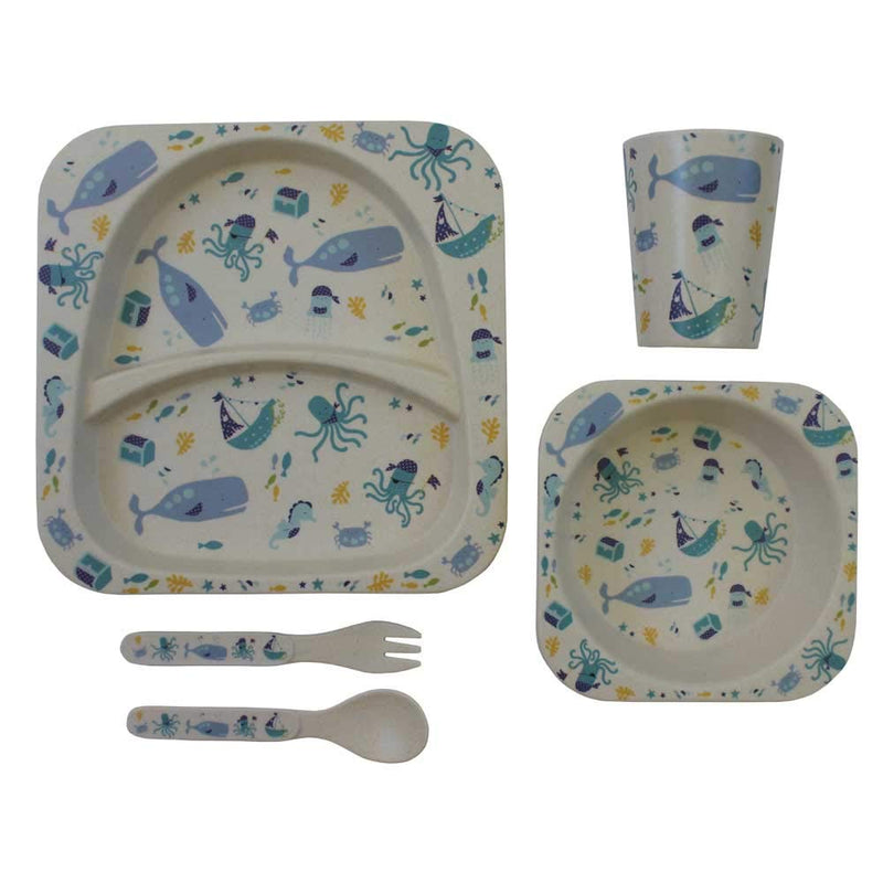 DEEP SEA Print Bamboo Dining Set