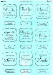 papercraft toppers sentimental labels -male