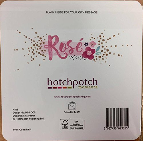 Hotchpotch Greetings Card - Rosé - Cupcake with Candle - Make a Wish