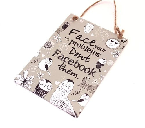 Peel & Sardine Large "Facebook" Quotbale Sign